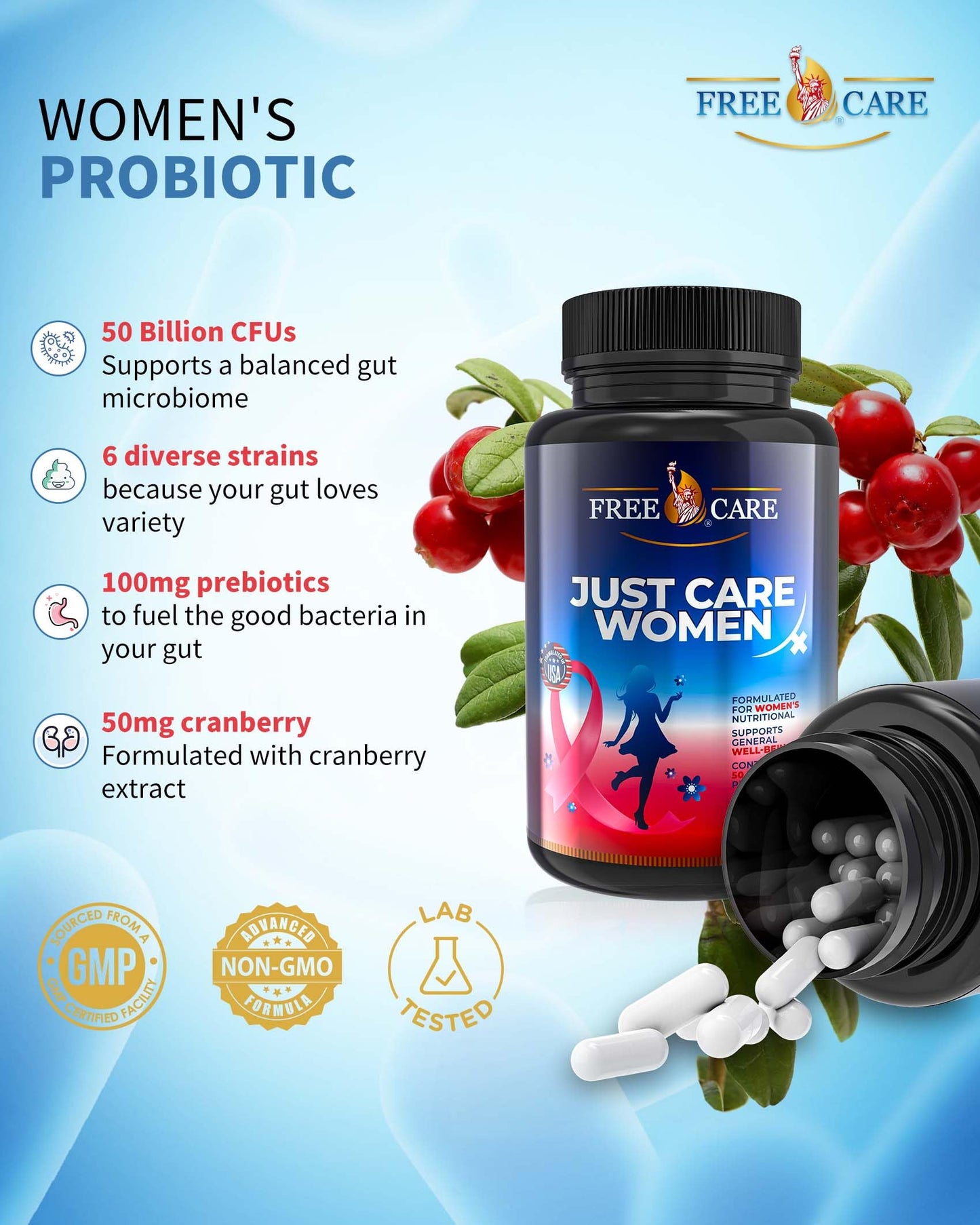 Probiótico de alta potencia para mujeres