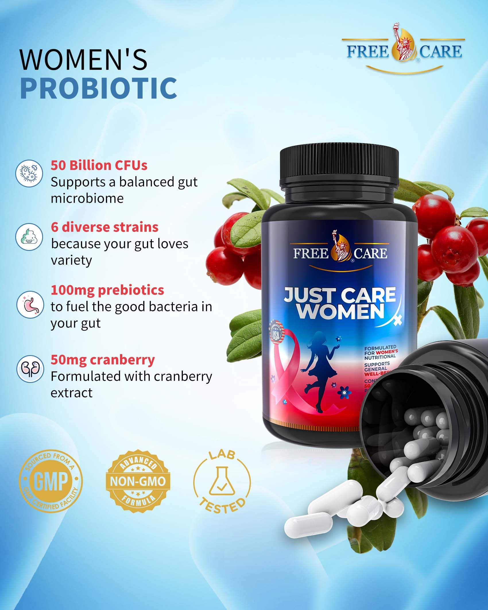 Probiótico de alta potencia para mujeres
