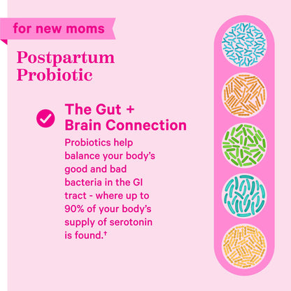Probióticos postnatales Pink Stork para conexión intestinal y cerebral