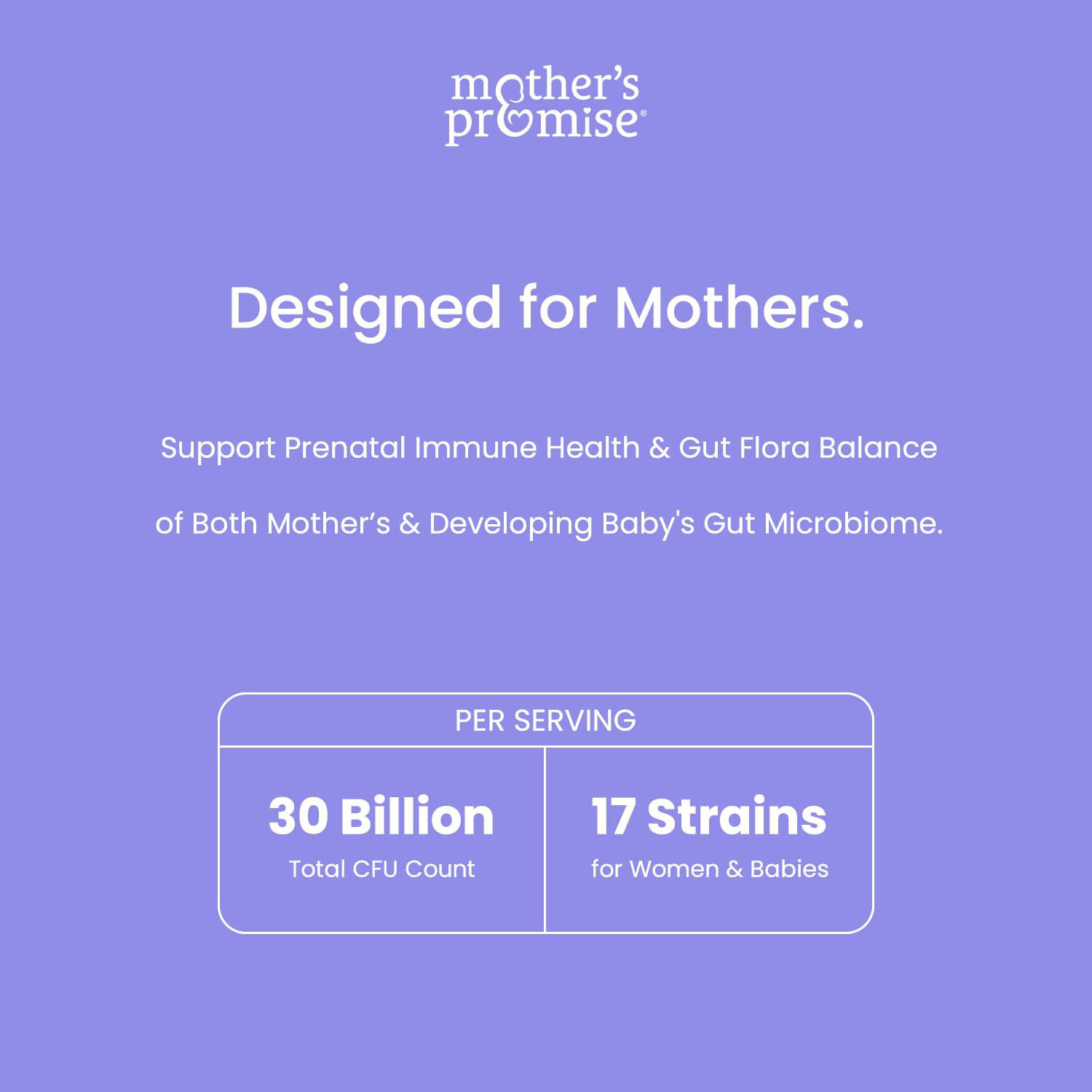 Probióticos sin alérgenos para mujeres Mother's Promise