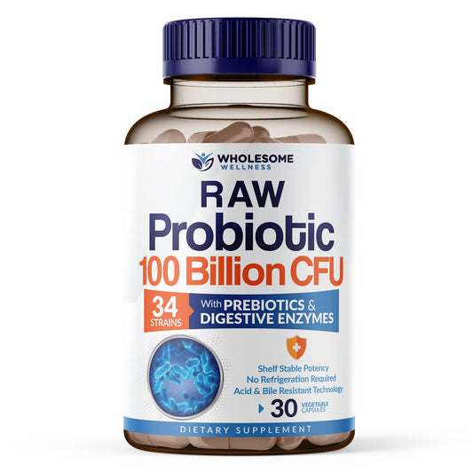 Probióticos Wholesome Wellness con 100 mil millones UFC.