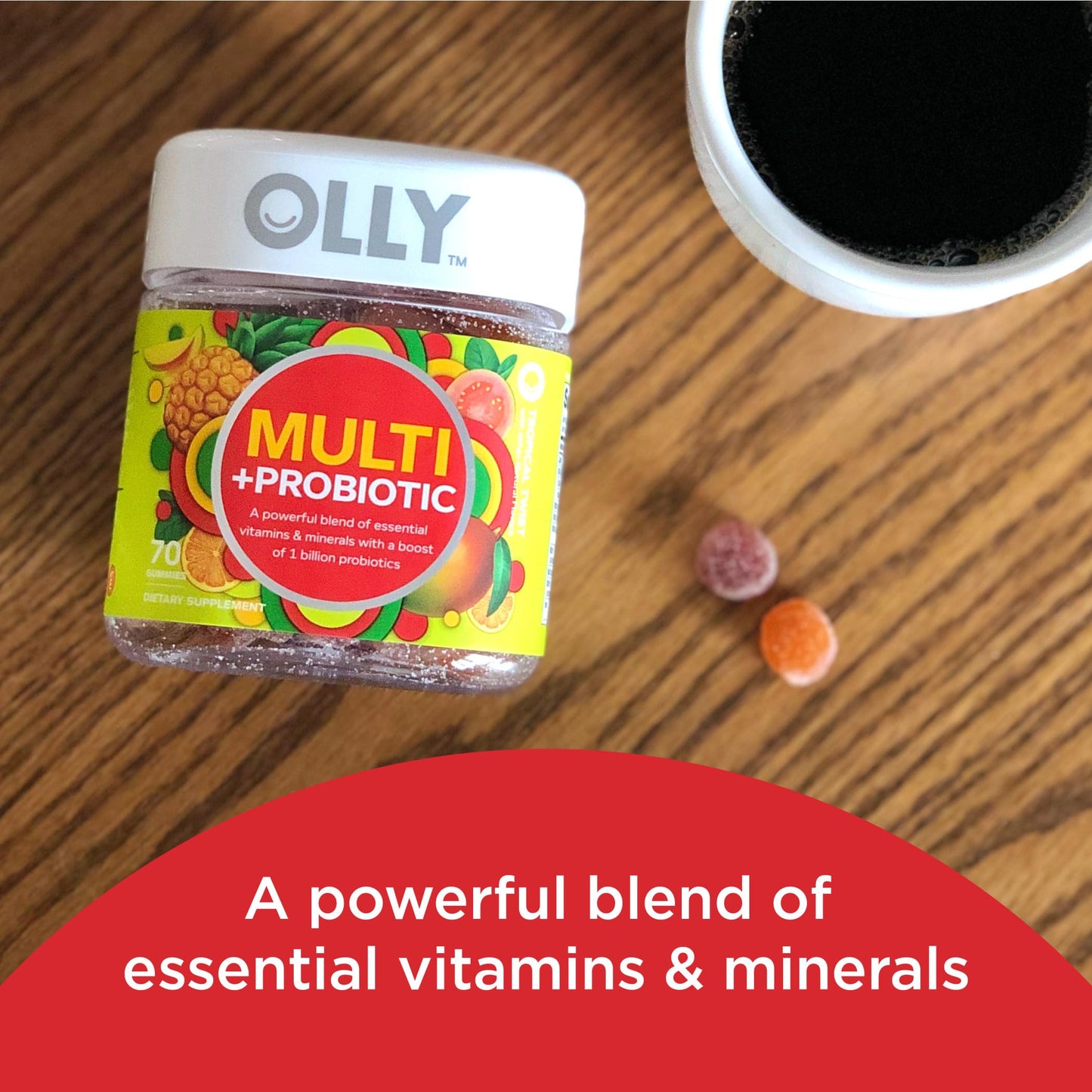 Probióticos y vitaminas esenciales OLLY