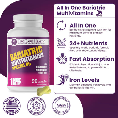ProCare Health multivitamínico, apoyo nutricional post-operación