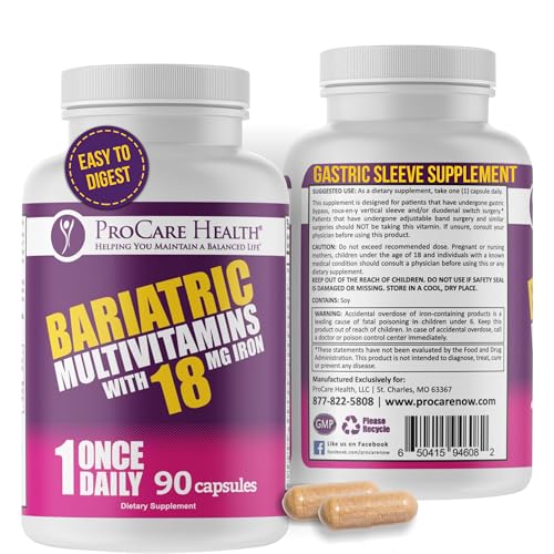 ProCare Health multivitamínico bariátrico 18mg hierro 90 cápsulas