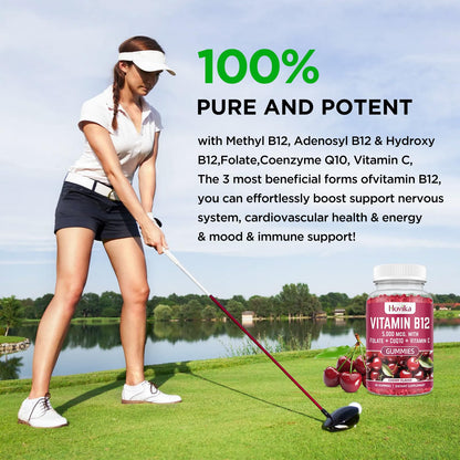 Producto B12 masticable con CoQ10 y vitamina C para metabolismo
