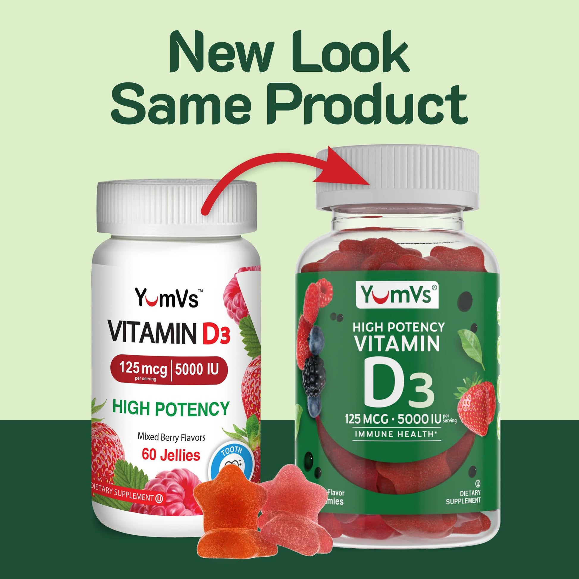 Producto gomitas Vitamina D3 YUM-V'S saludable para adultos