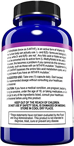 Producto MD Life L-Metilfolato 5mg suplementación