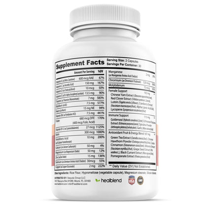 Producto multivitaminas para mujeres con biotina