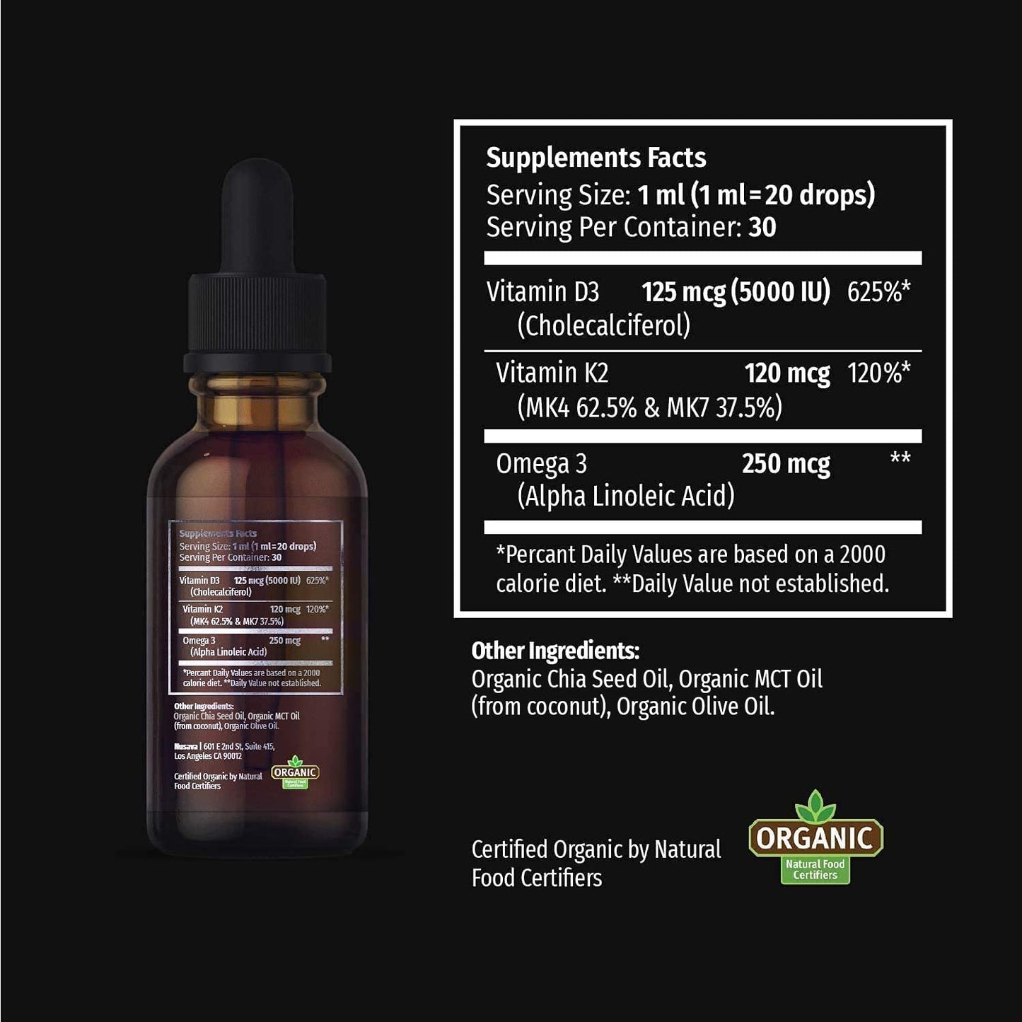 Producto multivitamínico líquido Nusava para inmunidad