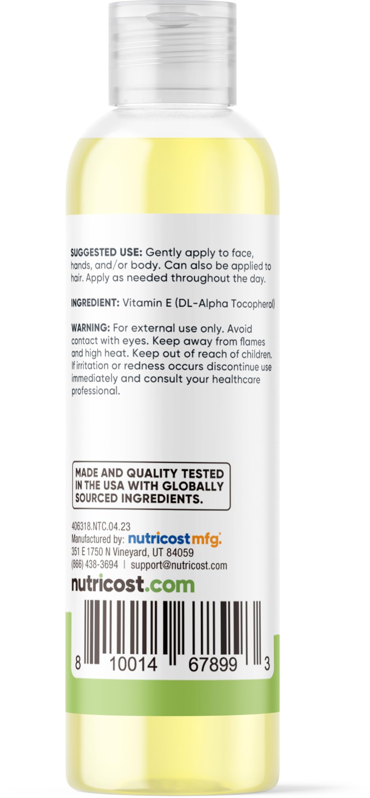 Producto Nutricost aceite vitamina E 230000 UI para salud