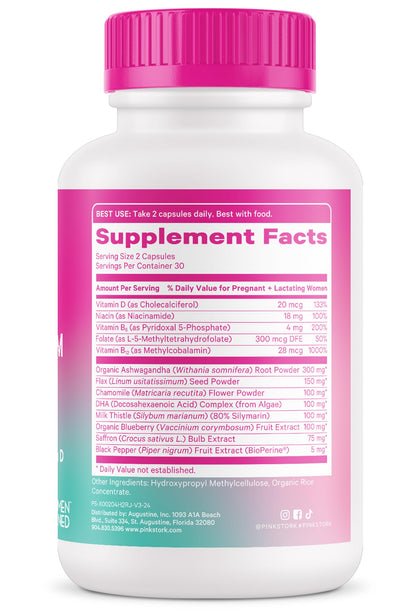 Producto postparto prueba calidad Pink Stork sin lactosa