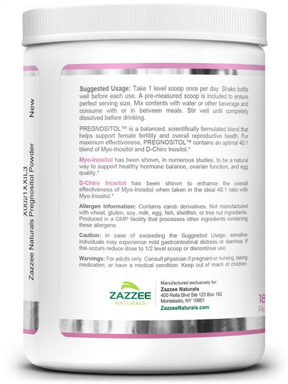 Producto PREGNOSITOL polvo para fertilidad balanceado vegano
