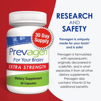 Producto Prevagen extra strength mostrando cápsulas