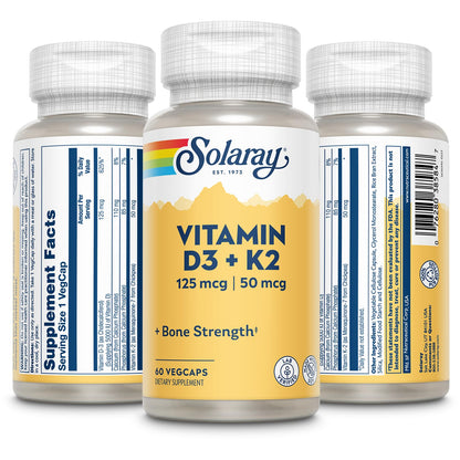Producto solaray vitamina d3 k2 magnesio para soporte vital