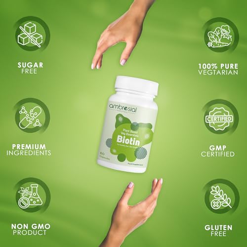Producto vegano Ambrosial biotina para cabello