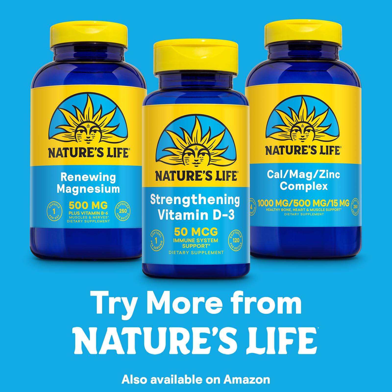 Producto vitamina D3 fortalecedora Nature's Life alta calidad GMP