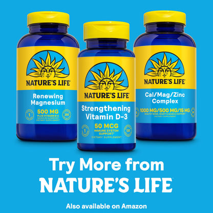 Producto vitamina D3 fortalecedora Nature's Life alta calidad GMP