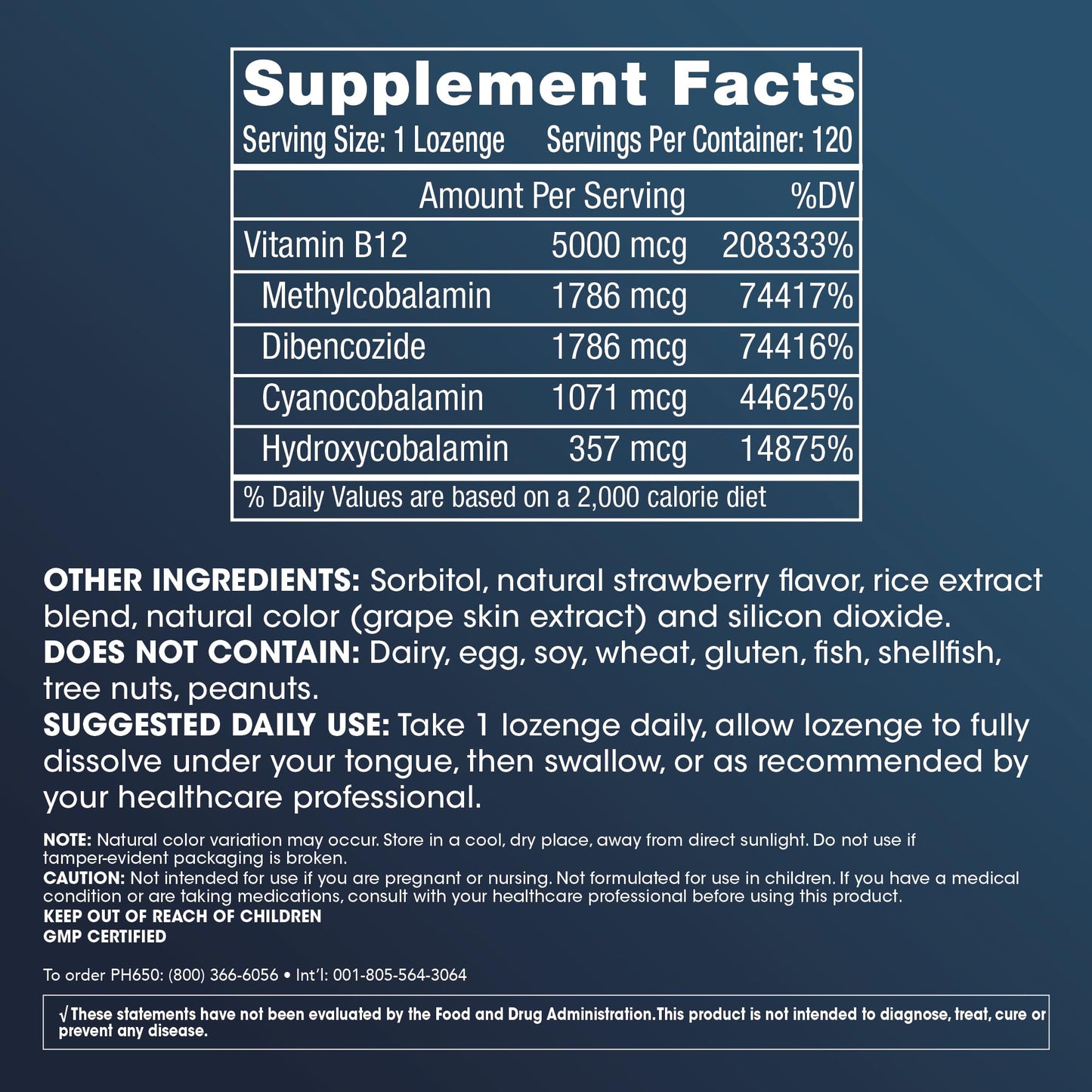 ProHealth Longevity suplemento vitamina B12 metilada