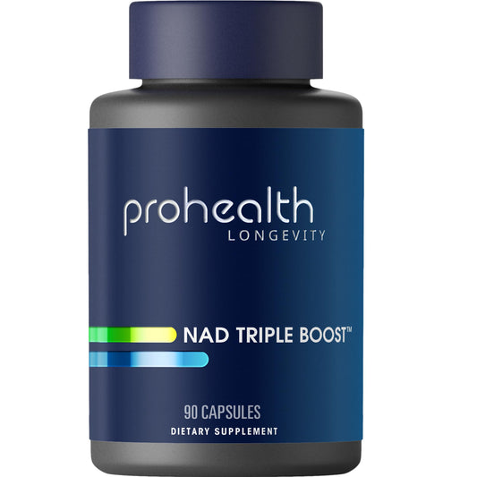 Frasco ProHealth NAD Triple Boost con 90 cápsulas para soporte NAD