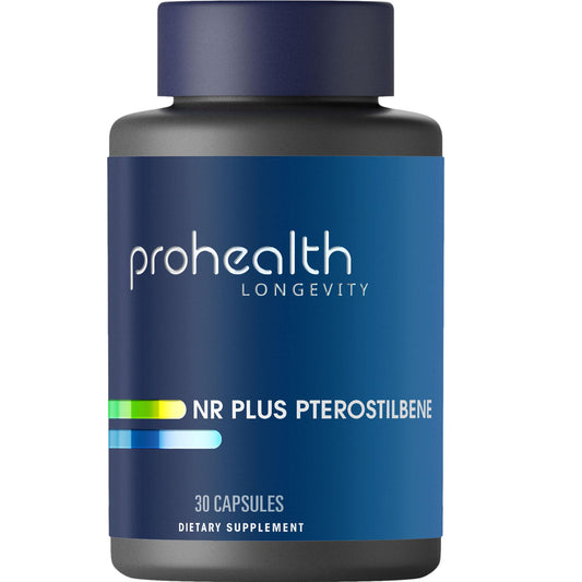 Frasco ProHealth nicotinamida ribósido y pterostilbeno 30 cápsulas