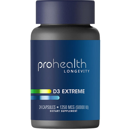 ProHealth vitamina D3 50000 IU frasco 24 cápsulas