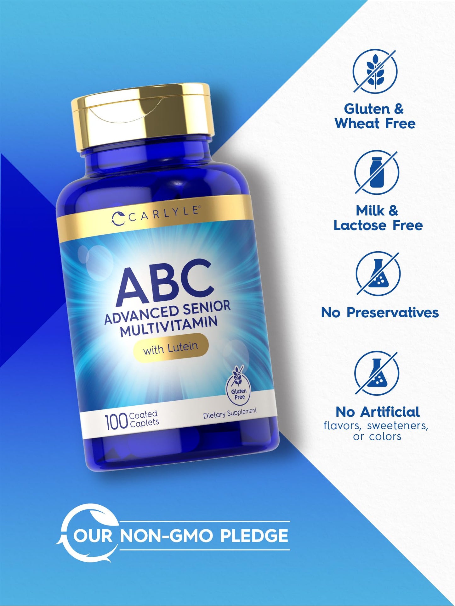 Promesas de bienestar del multivitamínico Carlyle.