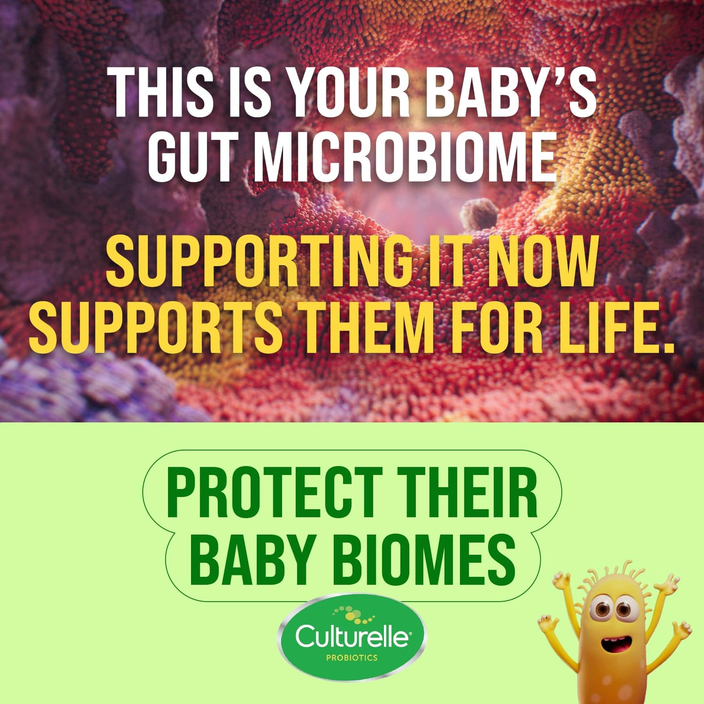 Promoción del microbioma infantil saludable con gomitas Culturelle Kids.