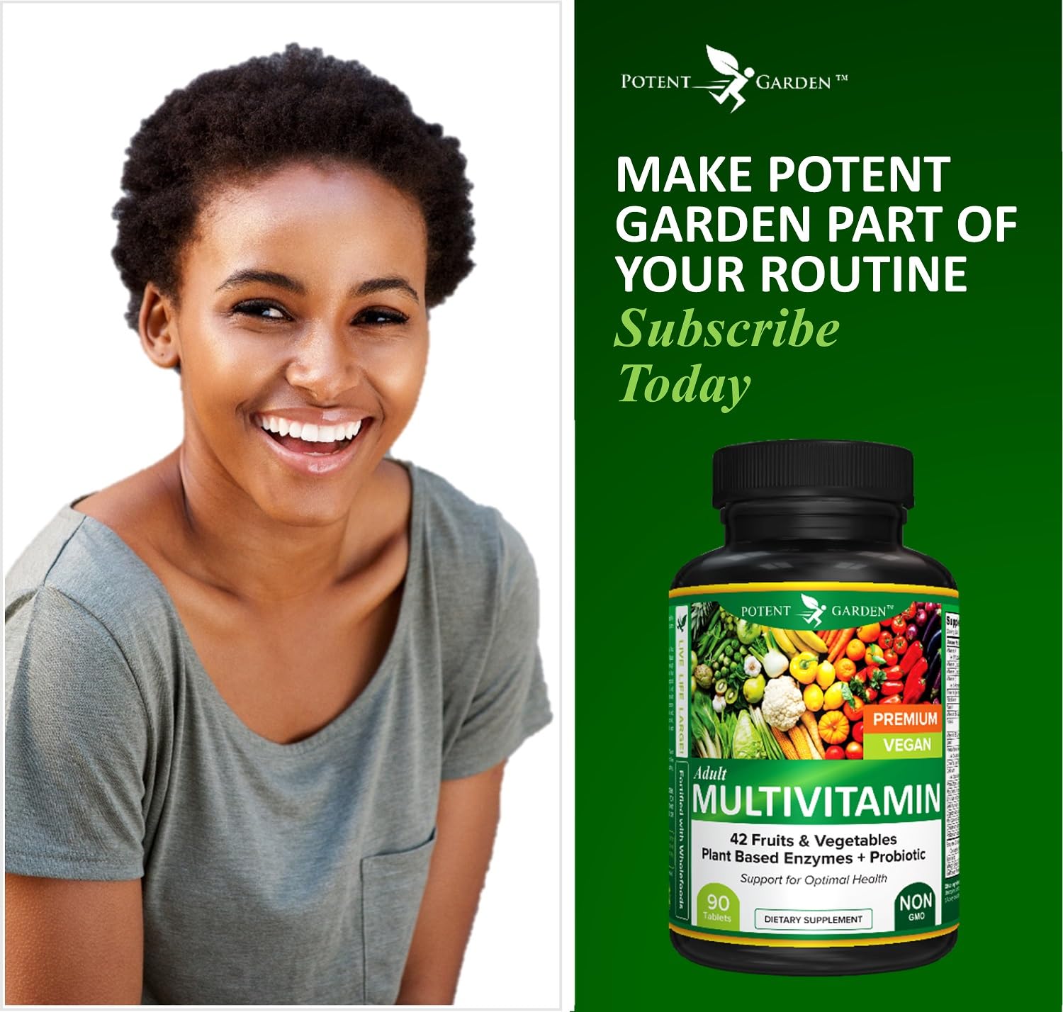 Promoción multivitaminas Potent Garden adultos