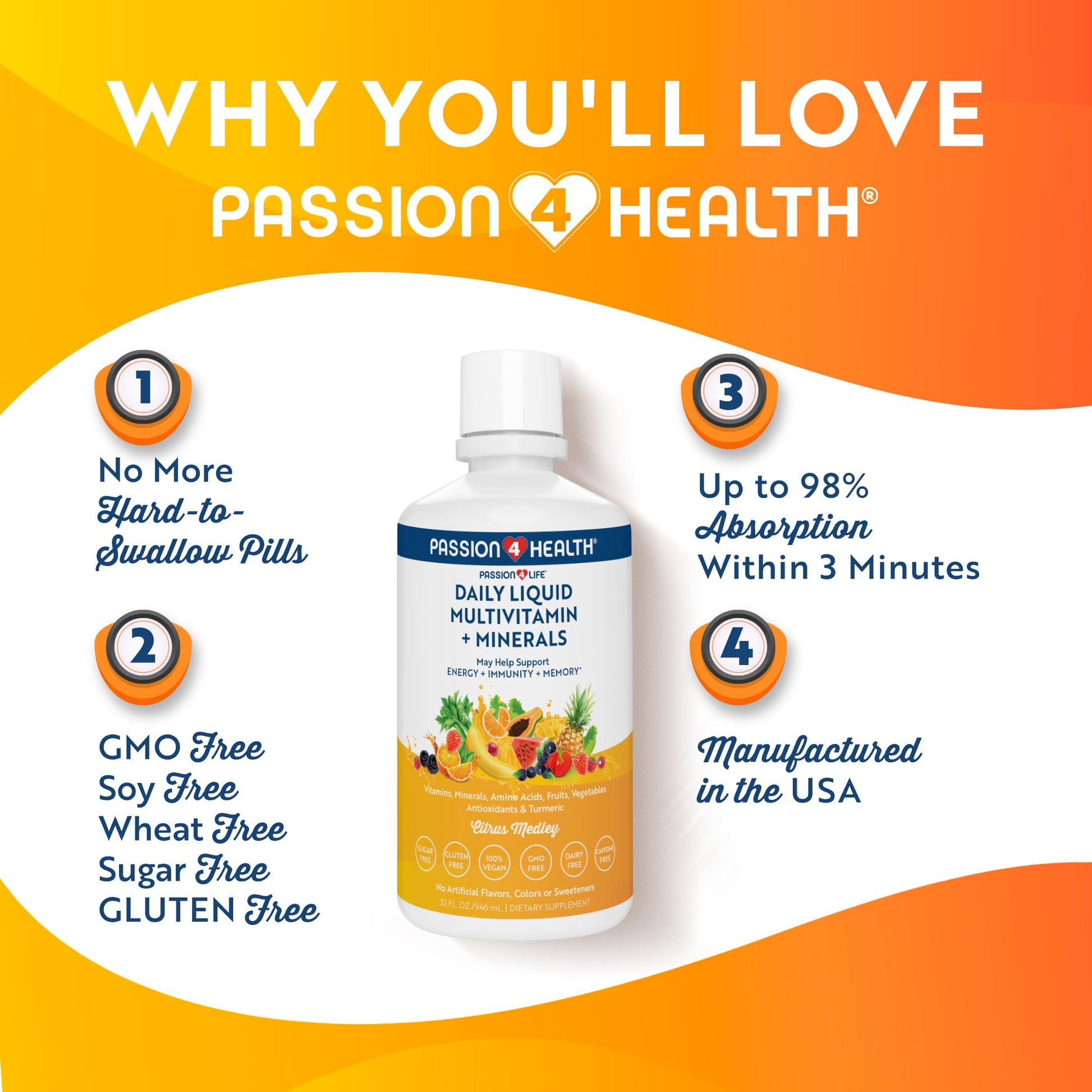 Banner de promoción del multivitamínico Passion 4 Life.