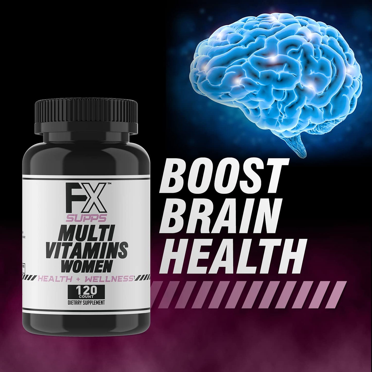 Promoción del suplemento FXSUPPS para salud cerebral.