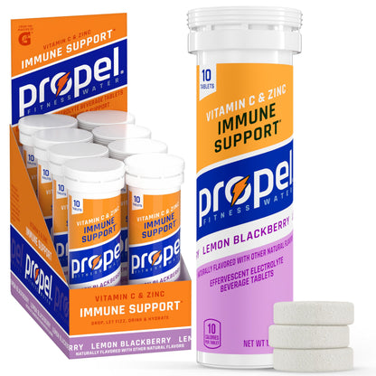 Propel tabletas soporte inmunológico sabor limón mora