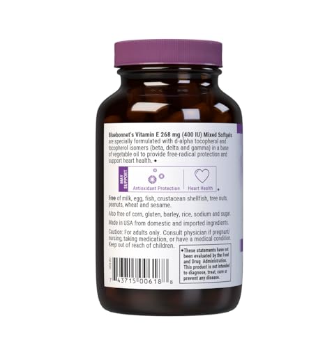 Protección antioxidante Vitamina E Bluebonnet