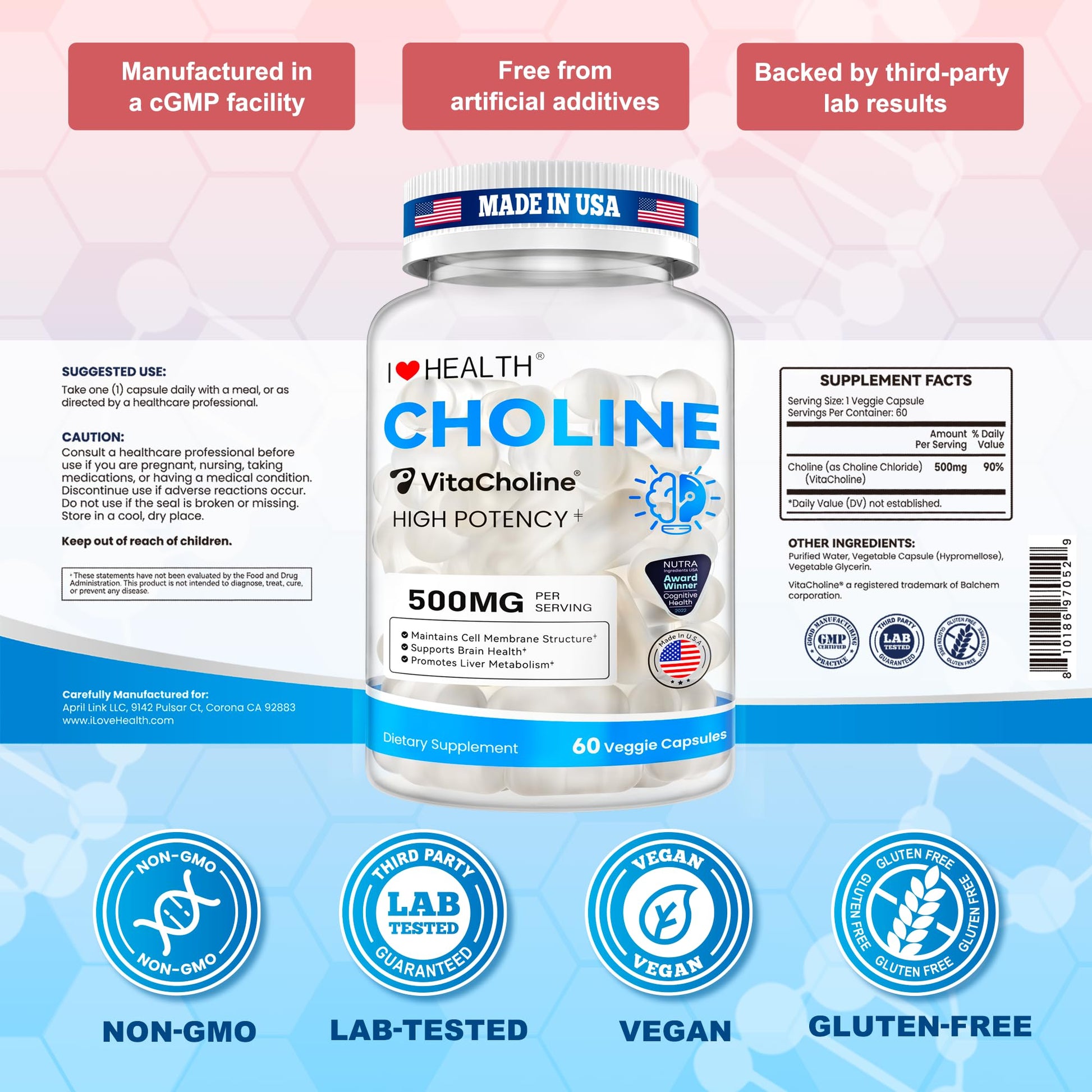 Protección cabeza botella First Liquid Choline con VitaCholine