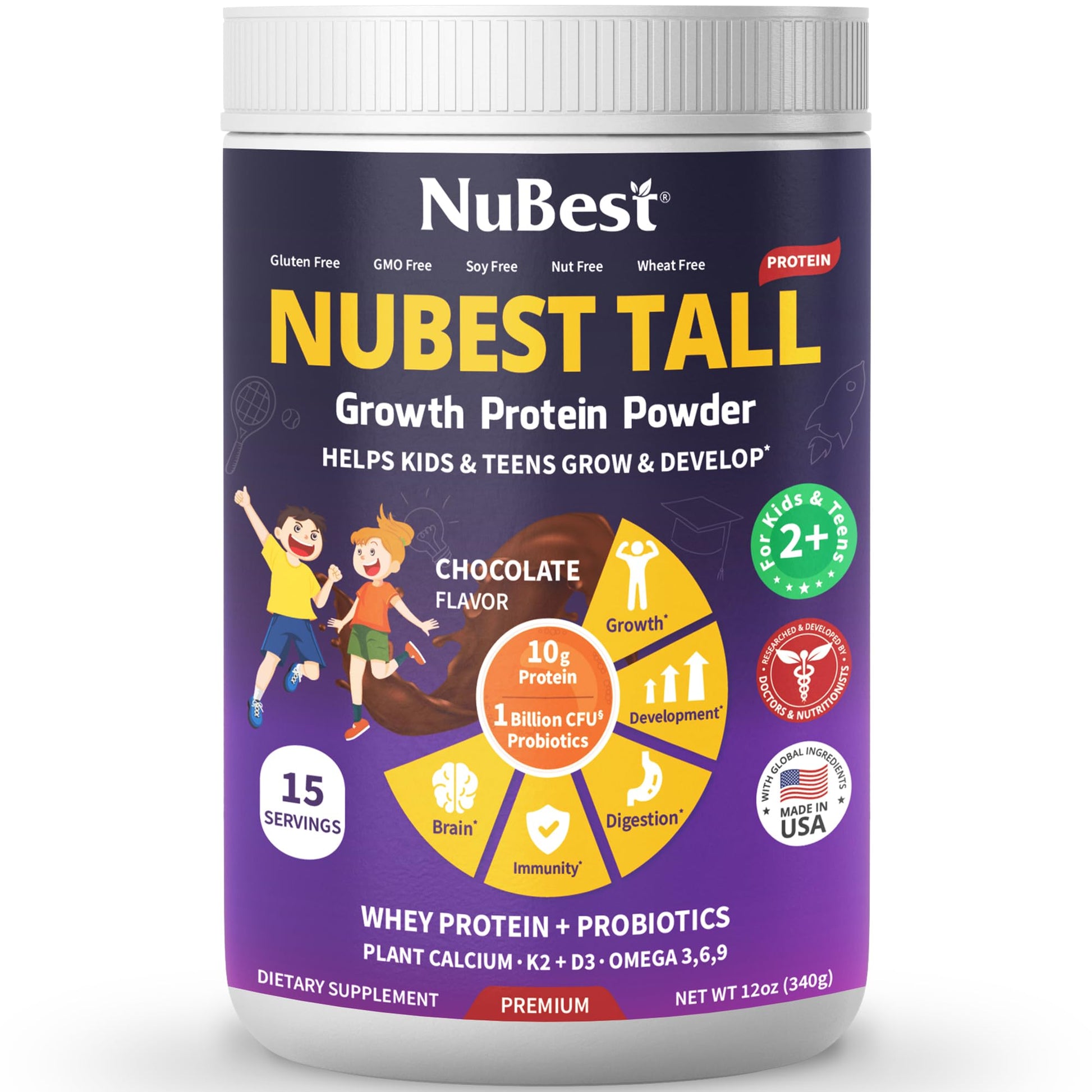 Proteína en polvo NuBest para el crecimiento y desarrollo de niños