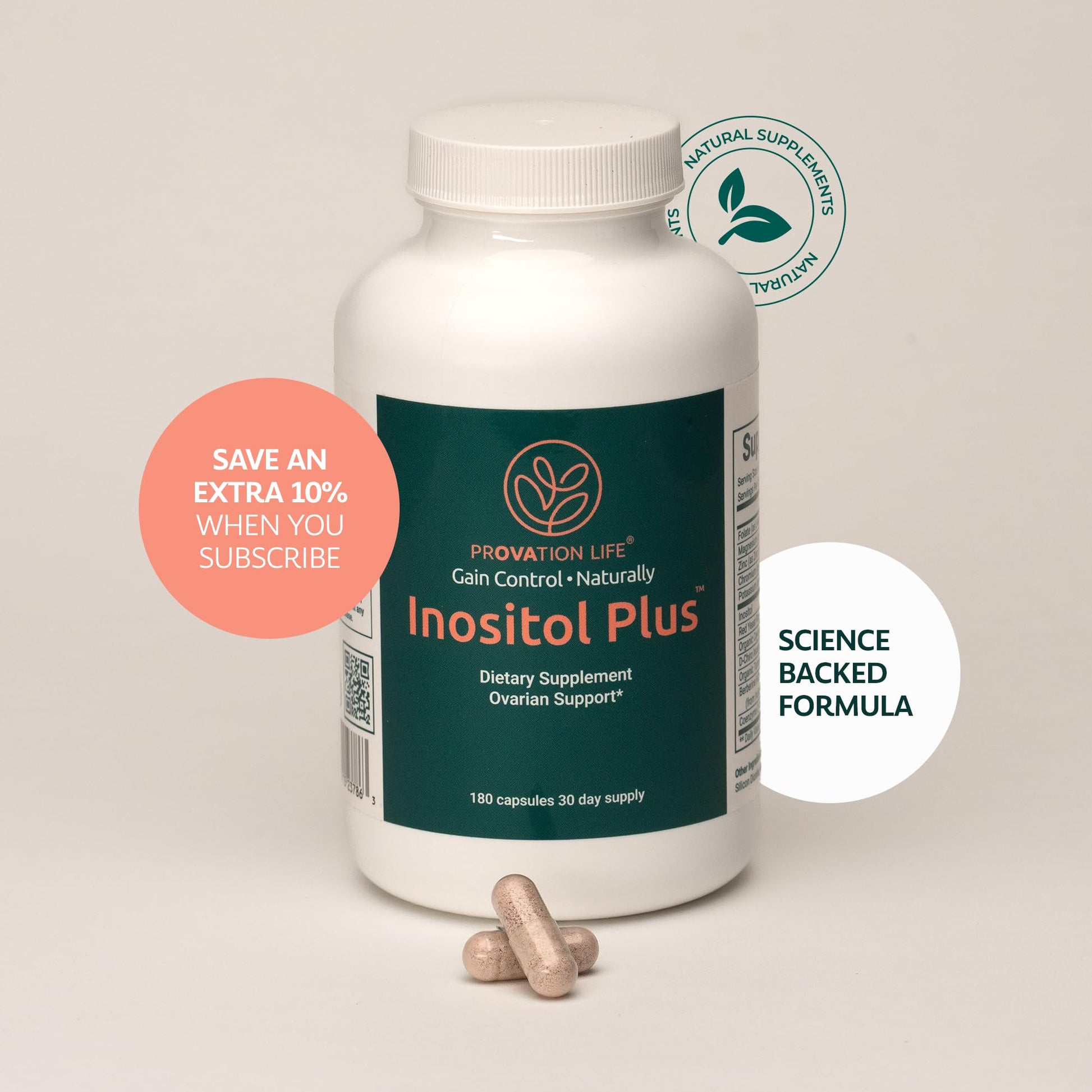 PROVATION LIFE inositol suplemento natural sin gluten fertilidad mujer