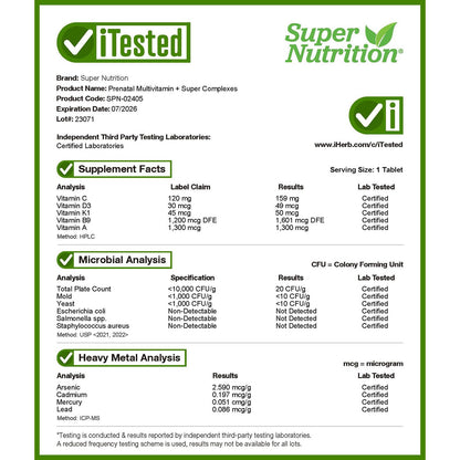 Prueba de laboratorio multivitamínico Simply One