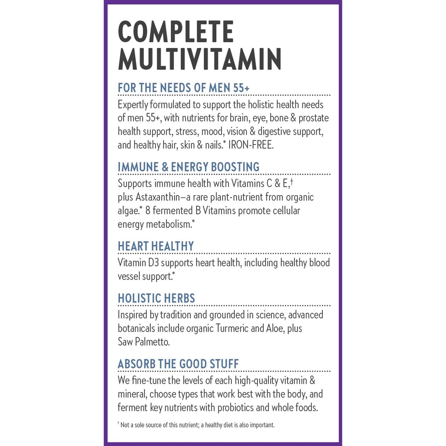 Publicidad del multivitamínico completo