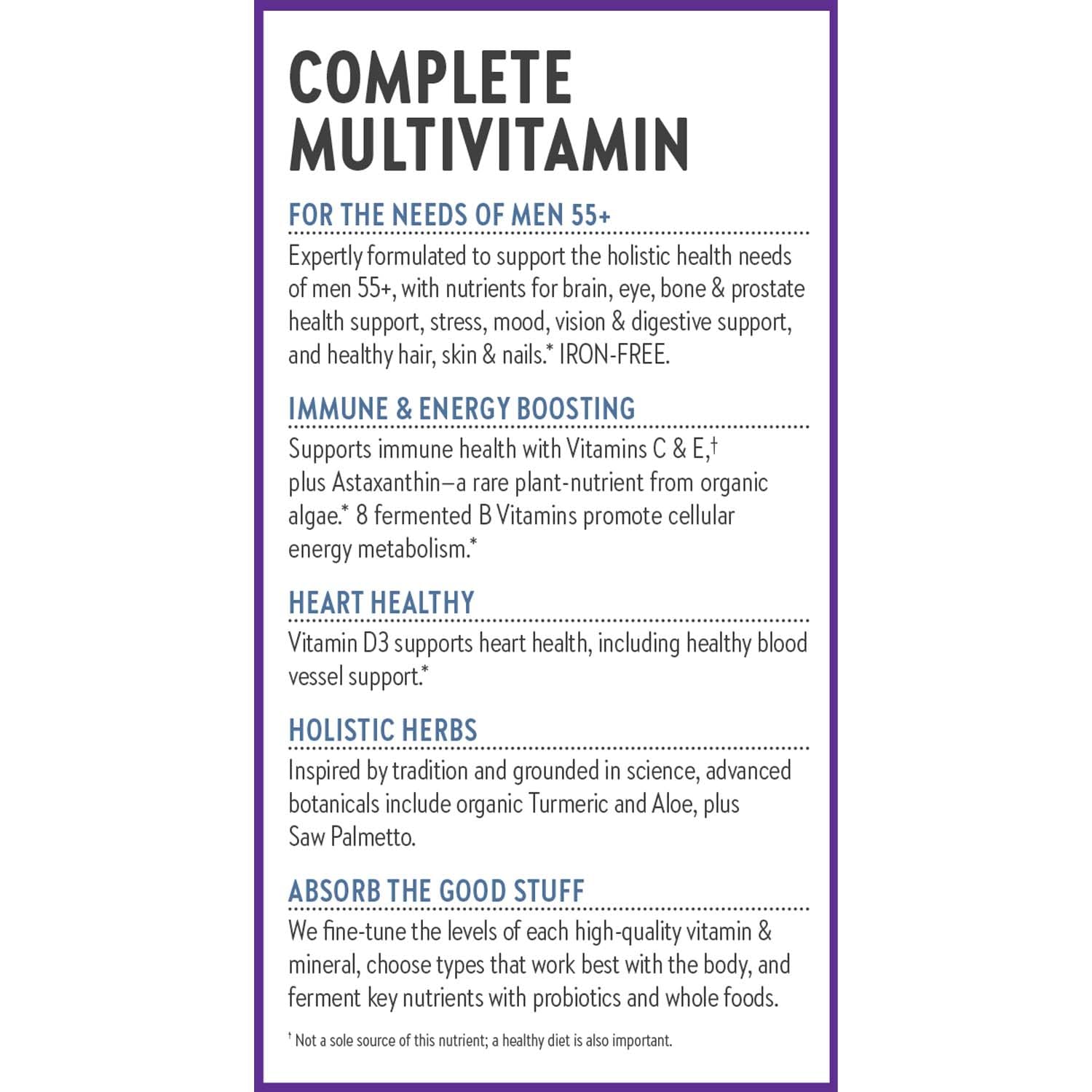 Publicidad del multivitamínico completo