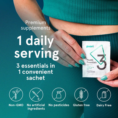 Puori multivitaminas con magnesio y zinc en sobres.