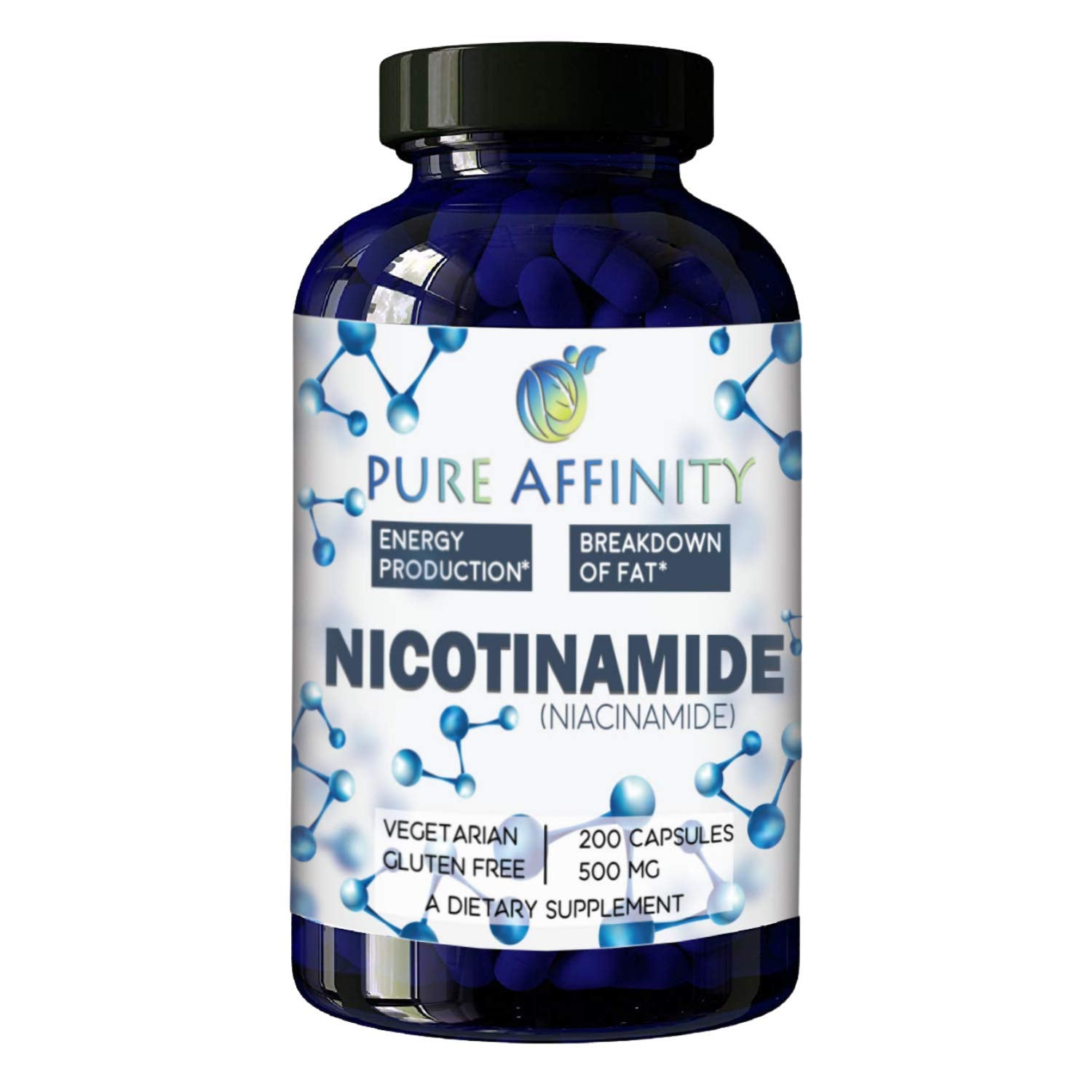 Pure Affinity nicotinamida 500mg suplemento 200 cápsulas