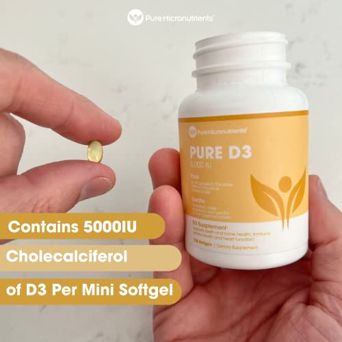 Pure D3 cápsulas blandas para sistema inmune y músculos