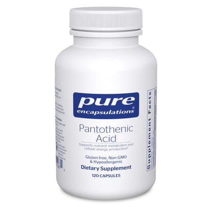 Pure Encapsulations ácido pantoténico 120 cápsulas frasco