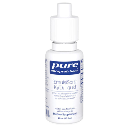 Botella Pure Encapsulations EmulsiSorb K2-D3 líquido 0.7 fl oz