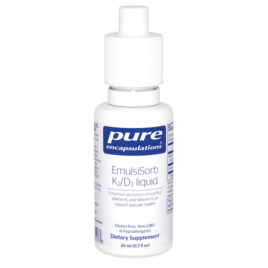 Botella Pure Encapsulations EmulsiSorb K2-D3 líquido 0.7 fl oz