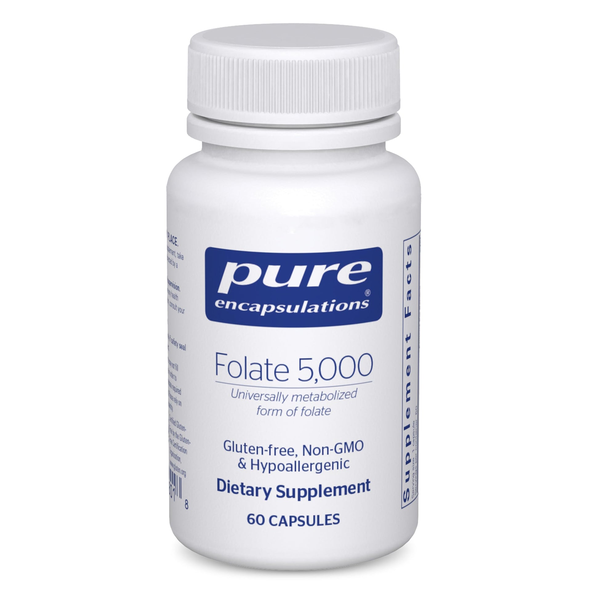 Pure Encapsulations folato 5000 mcg frasco 60 cápsulas