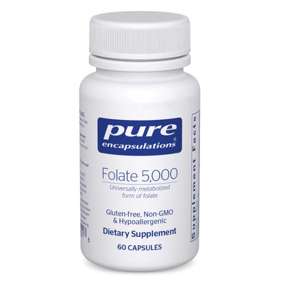 Pure Encapsulations folato 5000 mcg frasco 60 cápsulas