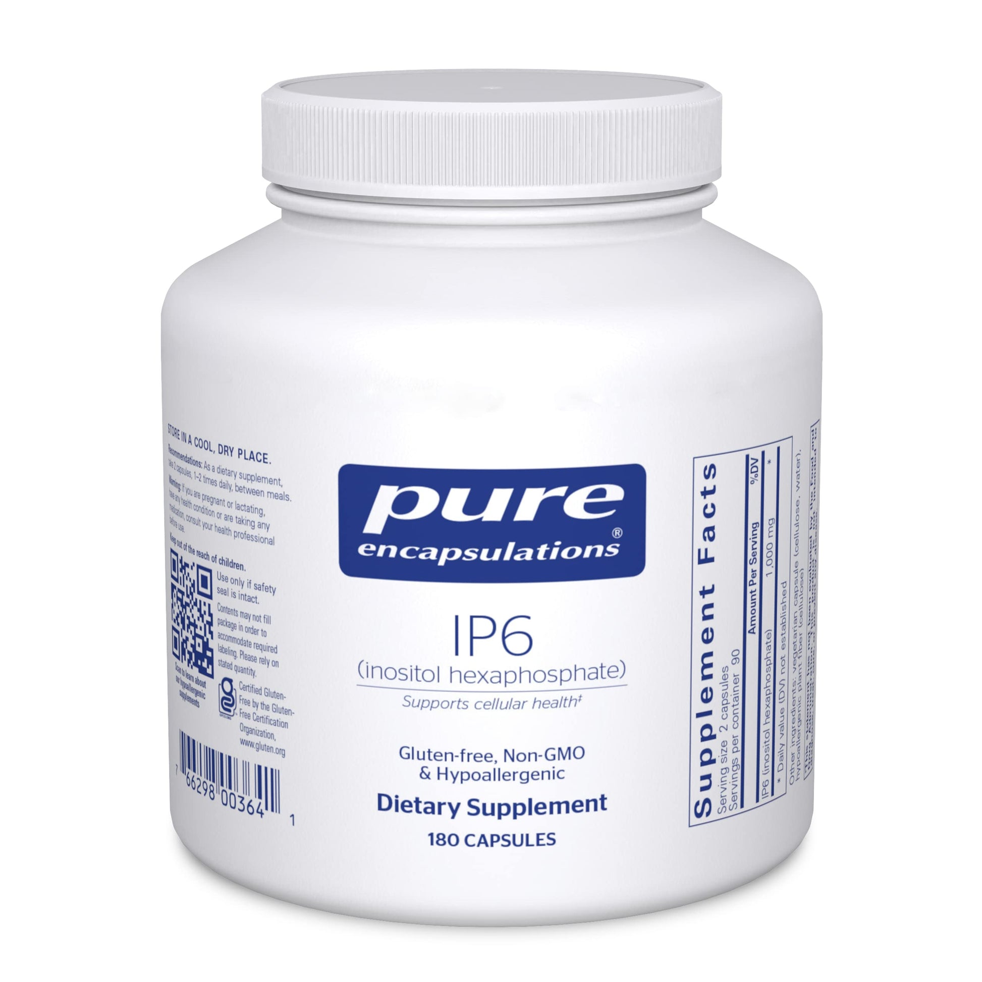 Pure Encapsulations IP6 suplemento antioxidante 180 cápsulas