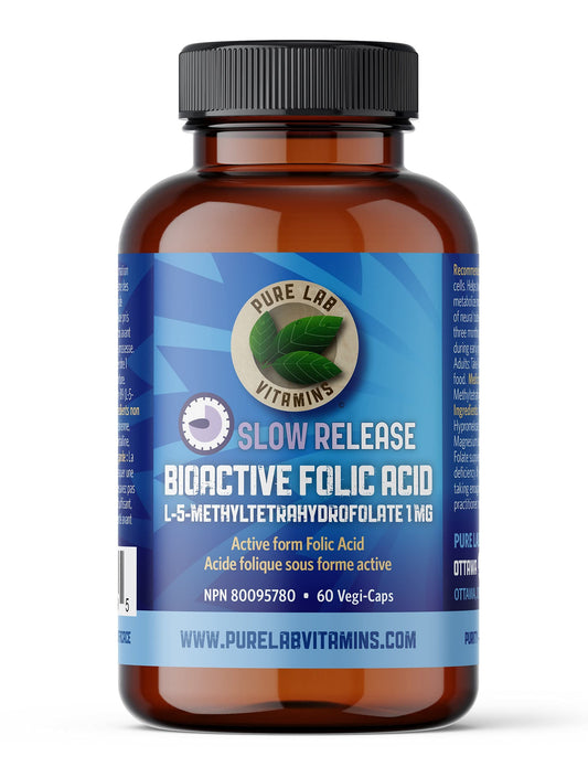 Pure Labs ácido fólico bioactivo frasco 60 cápsulas