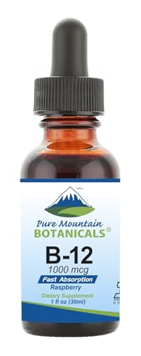 Pure Mountain Botanicals gotas líquidas vitamina b12 sabor baya
