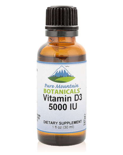 Pure Mountain Botanicals gotas líquidas vitamina d3 5000 ui